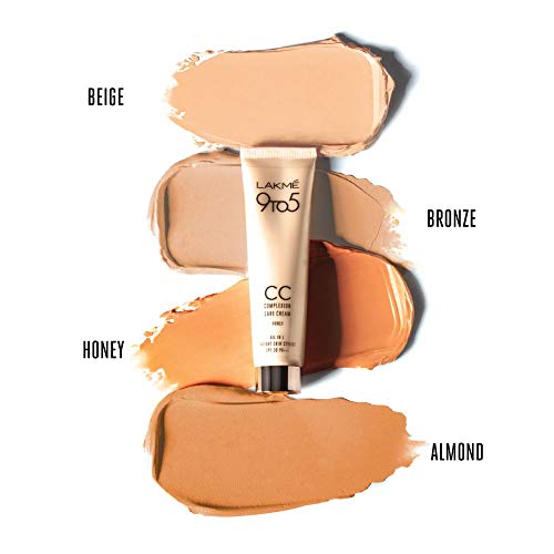 Lakmé 9 To 5 Complexion Care Face CC Cream, Bronze, SPF 30, Conceals Dark Spots & Blemishes, 30 g