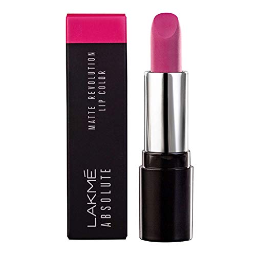 Lakme Absolute Matte Revolution Lip Color, 201 Insane Pink, 3.5 g