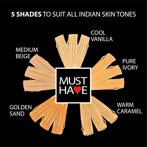 Iba Must Have Waterproof Liquid Foundation - Golden Sand l Full Coverage l Oil Free & Lightweight l Vegan & Cruelty-Free
