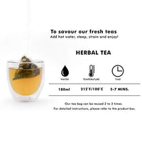 Tea Treasure Calm, Herbal Tisane Tea for Healthy Hair and Glowing Skin Detox Herbal Tea, 18 Pyramid Bags