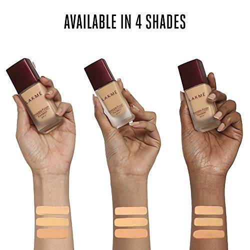 Lakme Invisible Finish SPF 8 Liquid Foundation, Shade 01, Ultra Light Water Based Face Makeup for Glowing Skin - Full Coverage, Natural Finish, 25 ml
