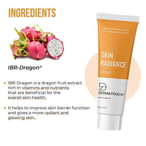 DERMATOUCH Skin Radiance Cream For Glowing Skin || Protects Against Skin Damage || Reduces Pigmentation, Dark Spots, Age Spots || Provides Deep Nourishment || Suitable For All Skin Types - 30G