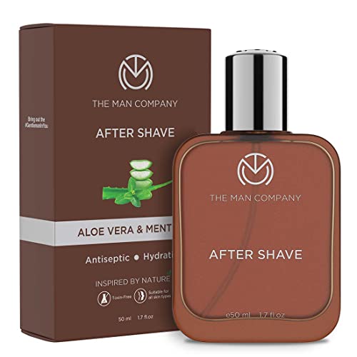 The Man Company After Shave Spray For Men with Aloevera & Menthol | Soothes, Calm, Fresh Skin | Post Shave Spray Lotion - 50ml