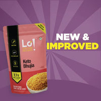 Lo! Low Carb Delights - Keto Bhujia (200g) | Tastiest Keto Bhujia in India | Only 2.7g Net Carb | Keto Snacks for Keto Diet| Low Carb Snacks | Diet Snacks Food | Aloo Bhujia Sev style