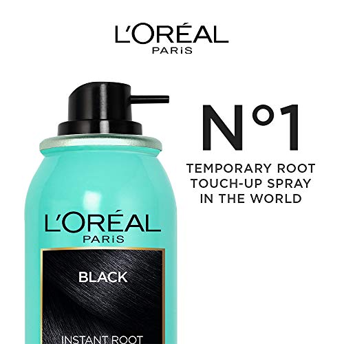 L'Oreal Paris Magic Retouch Temporary Root Color Touch-Up Hair Colour Spray, 75ml - 1 Black (Pack of 1)