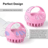 FLYNGO Hair Scalp Massager Scrub Shampoo Brush with Soft Silicone Bristles Exfoliator Ergonomic Scrubber Comb for Dandruff Removal, Improve Hair growth Relax Thick Curly Hair for Men, Women