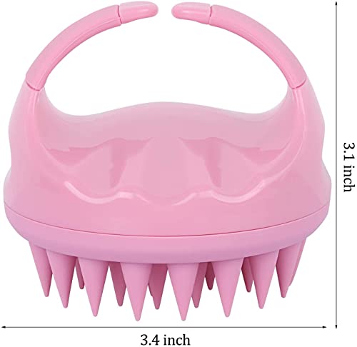 FLYNGO Hair Scalp Massager Scrub Shampoo Brush with Soft Silicone Bristles Exfoliator Ergonomic Scrubber Comb for Dandruff Removal, Improve Hair growth Relax Thick Curly Hair for Men, Women