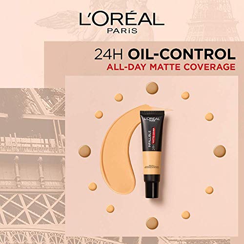 Loreal Paris Infallible 24H Matte Cover Liquid Foundation, 250 Radiant Sand, 35 ml