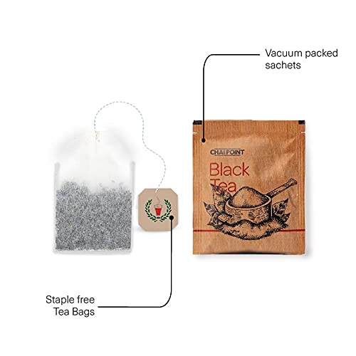 CHAI POINT Black Tea, 50 Tea Bags (Pack of 2) | 100% Natural, Flavorful, Strong Black Tea | Assam Tea Bags