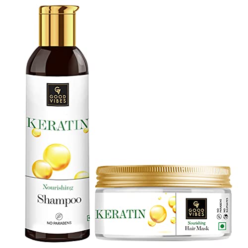 Good Vibes Keratin Shampoo 200ml + Keratin Hair Mask 200g