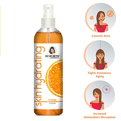 KEYA SETH AROMATHERAPY, DEVICE OF DROP Skin Hydrating Orange Toner -Nourishing, Brightening Oil Control, Natural Glow Enriched with Pure Essential Oil of Orange for Dry Skin (200MLX2)