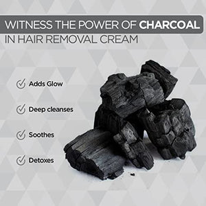 The Man Company Hair Removal Cream for Men Enriched with Charcoal & Turmeric | Dermatologically Tested | For All Skin Types - 100gm