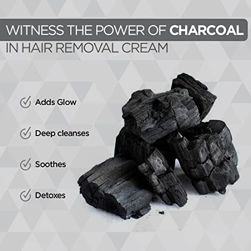 The Man Company Hair Removal Cream for Men Enriched with Charcoal & Turmeric | Dermatologically Tested | For All Skin Types - 100gm