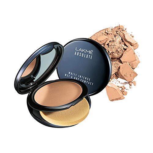 Lakmé Absolute White Intense Wet and Dry Compact, Almond Honey, 9g