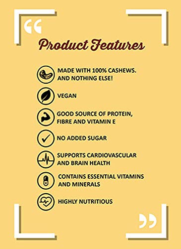 The Butternut Co. Cashew Butter Unsweetened, 200 gm (No Added Sugar, Vegan, High Protein, Keto)