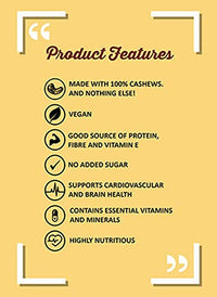 The Butternut Co. Cashew Butter Unsweetened, 200 gm (No Added Sugar, Vegan, High Protein, Keto)