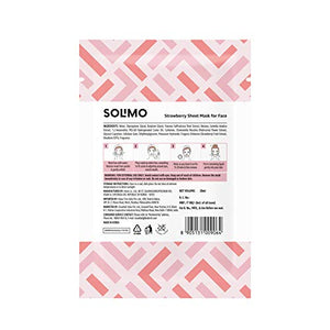 Solimo Face Sheet Mask, Strawberry