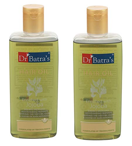 Dr Batra's  Hair Oil Enriched With Jojoba Extracts | Prevents Tangles, Dryness And Even Split Ends | Formulated By Trichologists | Jojoba Hair Oil 200 ml (Pack of 2)
