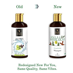 Good Vibes Strengthening Shampoo - Amla Shikakai Men & Women (300 ml)