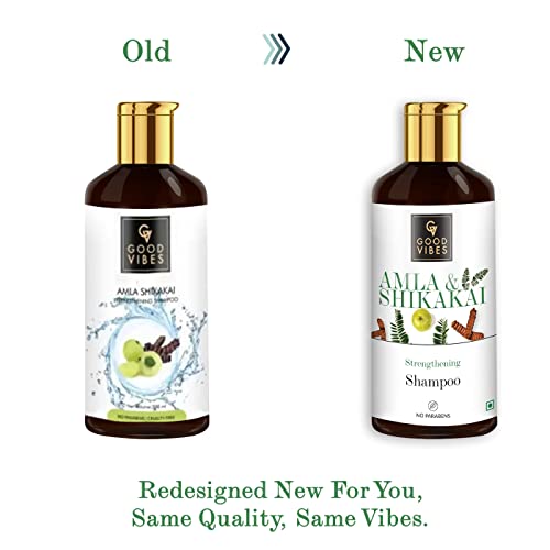Good Vibes Strengthening Shampoo - Amla Shikakai Men & Women (300 ml)