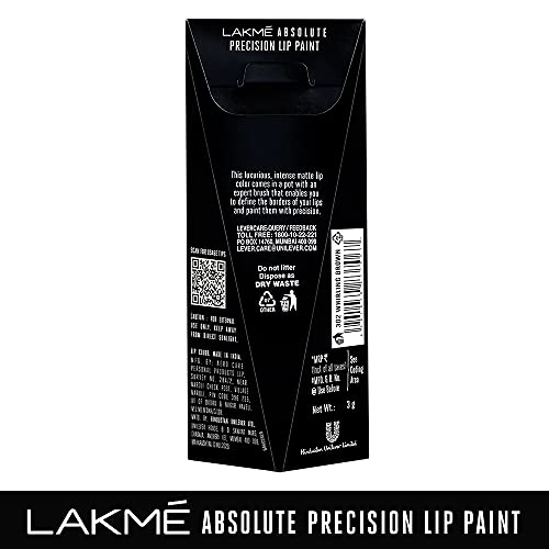 LAKMÉ Absolute Precision Lip Paint, Matte Finish - Whirling Brown, 3g