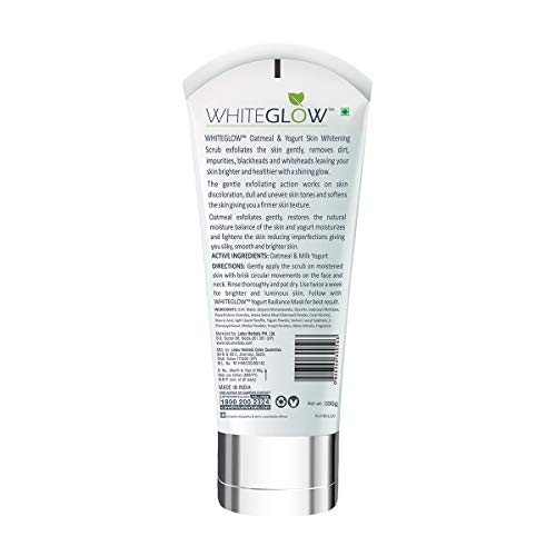 Lotus Herbals Safe Sun Block Cream SPF 30, 100g and Lotus Herbals White Glow Oatmeal And Yogurt Skin Whitening Scrub, 100g