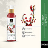 Good Vibes Face Wash - Rosehip Deep Cleansing, 200 ml Naturally Controls Excess Sebum & Acne, Moisturizing Skin Softening Formula for All Skin Types, No Parabens & Mineral Oil