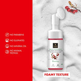 Good Vibes Rosehip Skin Clearing Foaming Face Wash With Deep Cleansing Brush, 150 ml | Rejuvenating Moisturizing Face Cleanser For All Skin Types | No Parabens, Sulphates & Mineral Oil