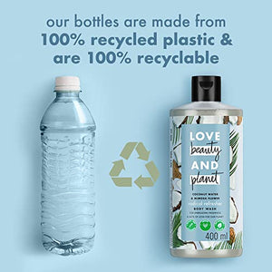 Love Beauty & Planet Refreshing Body Wash 400 ml, with Coconut Water & Mimosa Flower Aroma, Hydrating Sulphate Free, Paraben Free - Liquid Shower Gel