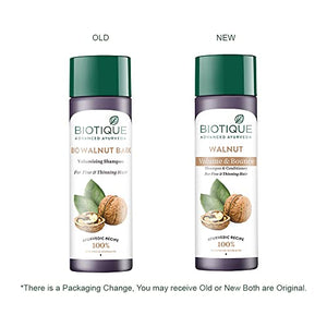 Biotique Walnut Volume & Bounce Shampoo & Conditioner For Fine & Thinning Hair, 190ml