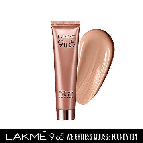 Lakmé 9to5 Weightless Mousse Foundation, Bronzed Glow, 25 g