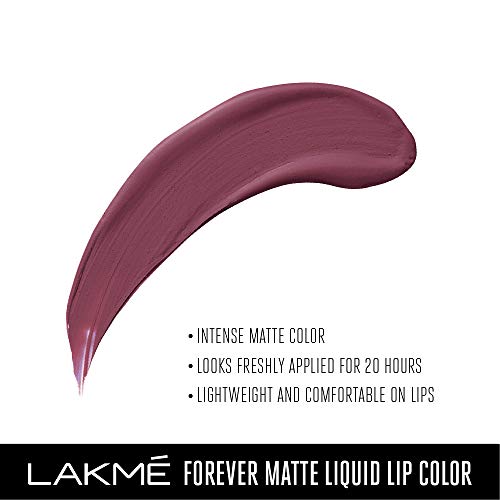 Lakmé Forever Matte Liquid Lip Colour, Mauve Ecstasy, 5.6 ml
