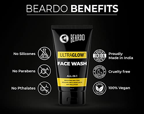 Beardo Ultraglow Facewash & Activated Charcoal Facewash Combo (Pack of 2)