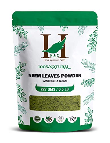 H&C Herbal Ingredients Expert Natural And Organically Grown Neem Leaves Powder (Azadirachta Indica), 227 g For Healthy Hair & Hair Cleanser | Skin Acne Face PACks