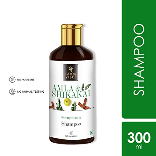 Good Vibes Strengthening Shampoo - Amla Shikakai Men & Women (300 ml)