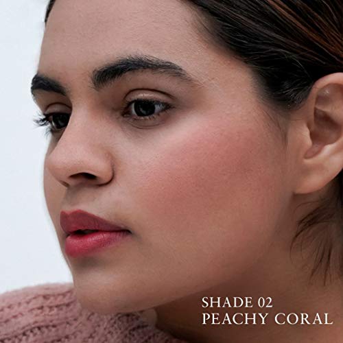 Just Herbs Ayurvedic, Natural Lip & Cheek Tint, Blush For Women - Sls, Chemical & Paraben Free - 02 Peachy Coral (Creamy Matte)