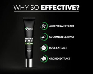 Beardo Naturals Brightening Under Eye Cream for Men | Reduce wrinkles fine lines and dark circles | Restores youthful glow | 98% Natural | 20ml