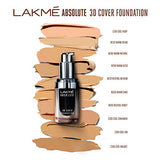 Lakmé Absolute 3D Cover Foundation, Warm Crème, 15 ml