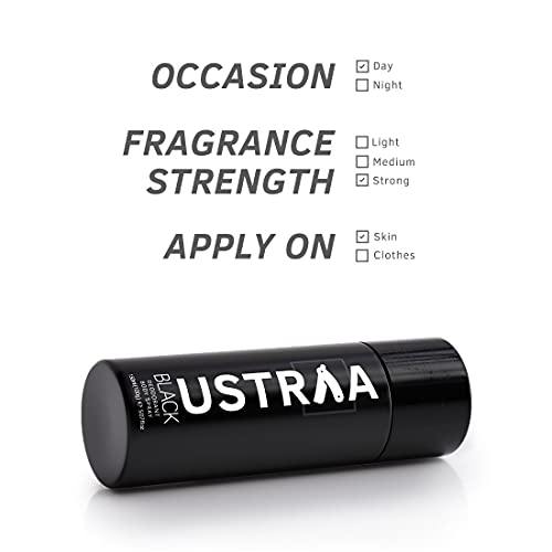 Ustraa Deodorant For Men, Black, 150Ml