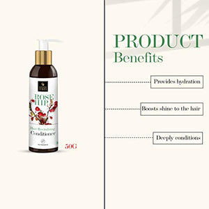 Good Vibes Rosehip Hair Shine Conditioner - 200 ml - For Dry, Dull and Frizzy Hair - Hydrate Nourish for Shiny and Soft Hair - Cruelty and Paraben Free
