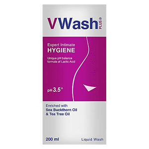 VWash Plus Expert Intimate Hygiene Wash, 200 ml, Prevents Itching, irritation & dryness, No Paraben & SLS, Suitable For All Skin Types, For Daily Use