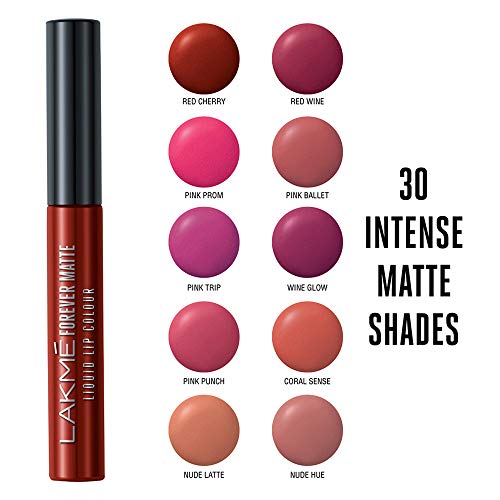 Lakmé Forever Matte Liquid Lip Colour, Coral Sense, 5.6 ml