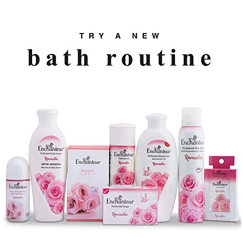 Enchanteur Romantic Perfumed Shower Gel (Body Wash) for Women, 250ml with Roses & Jasmine Extracts