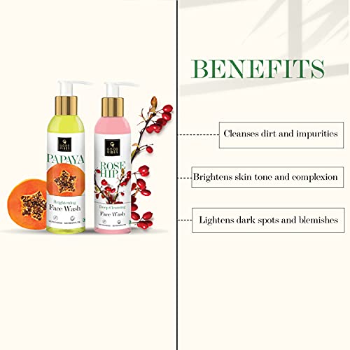Good Vibes Face Wash Combo (Papaya 120ml + Rosehip 120ml)