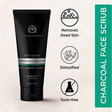 The Man Company Charcoal Tan Removal Face Scrub for Glowing Skin | Anti Acne, Blackhead Remover for Oily Skin, 75 Gm
