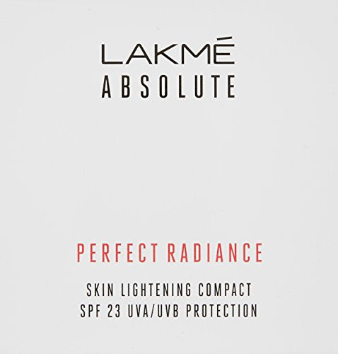 Lakme Perfect Radiance Skin Lightening Compact Powder, Ivory Fair 01, SPF 23 Matte Oil Control Face Makeup - Sheer Foundation Powder, 8 g