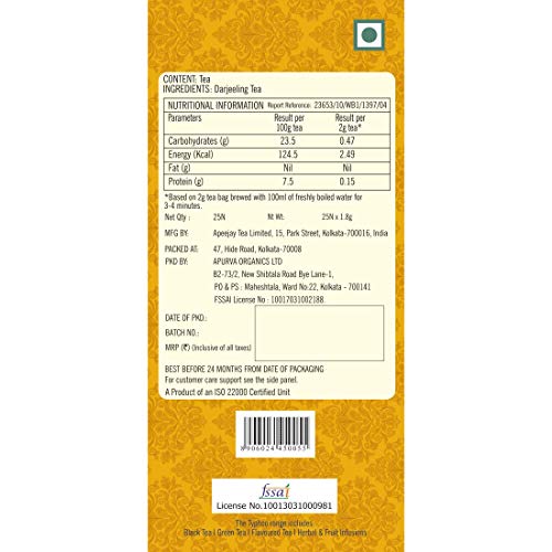 Typhoo Darjeeling Black Tea Bags (25 Tea Bags)