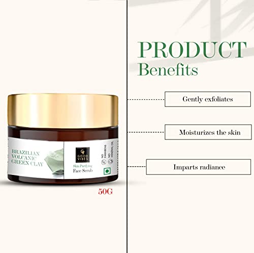 Good Vibes Skin Purifying Scrub - Brazilian Volcanic Green Clay (50 g)