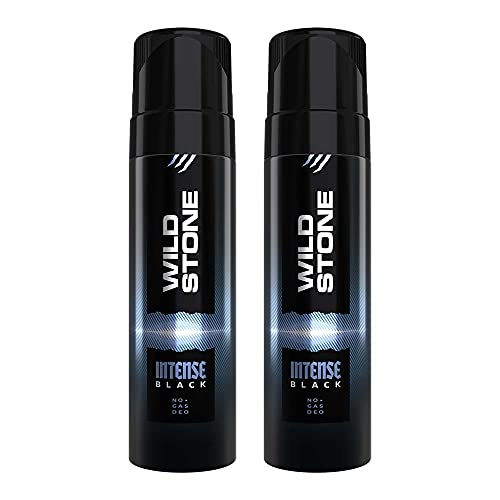 Wild Stone Intense Black No Gas Deodorants for Men Combo Pack of 2 (120ml each)