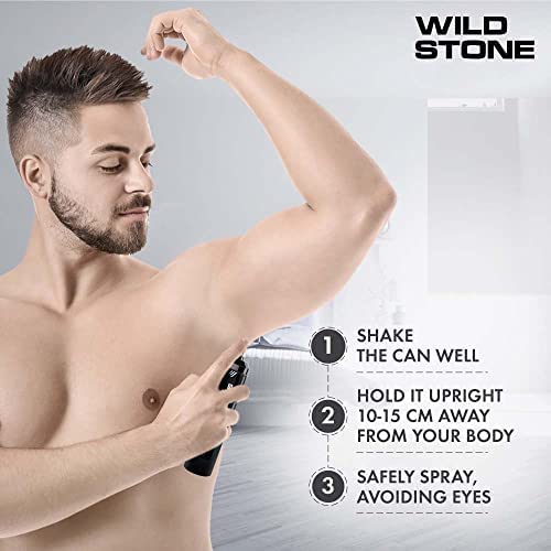 Wild Stone Intense Black No Gas Deodorants for Men Combo Pack of 2 (120ml each)
